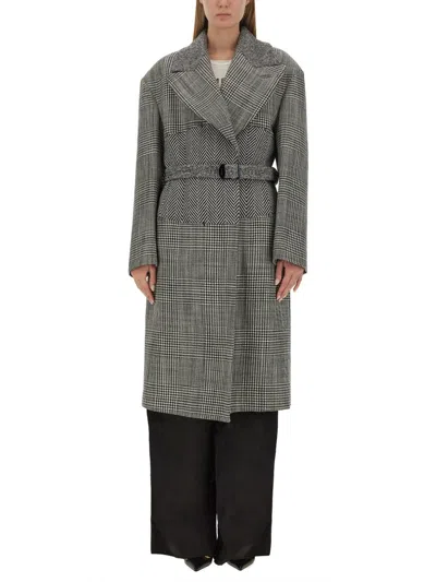 Tom Ford Virgin Wool Patchwork Coat In Multicolor