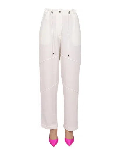 Tom Ford Elastic Wool Blend Jogging Pants In White