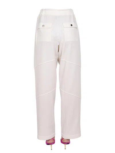 Tom Ford Elastic Wool Blend Jogging Pants In White