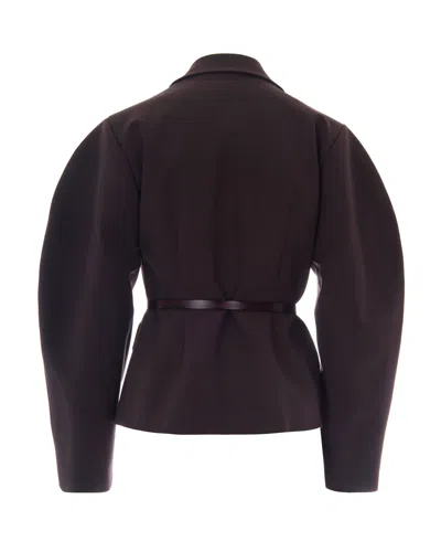 P.a.r.o.s.h . Double-breasted Virgin Wool Blazer In Brown