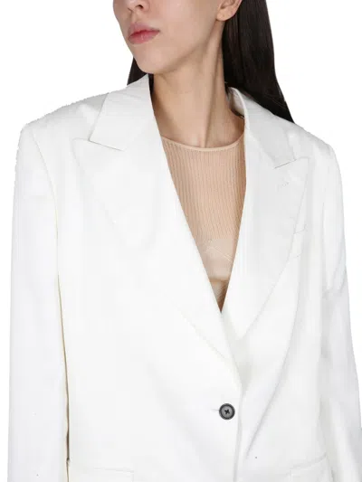 Tom Ford Viscose Blazer In White