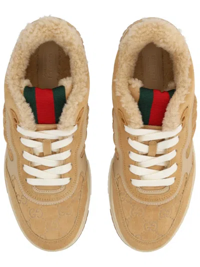 Gucci Re-web Sneaker In Brown