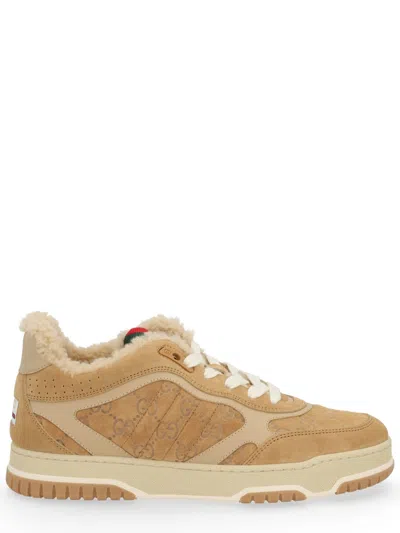 Gucci Re-web Sneaker In Brown