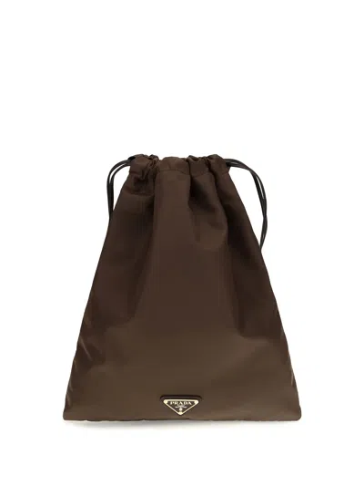 Prada Wish Clutch In Brown