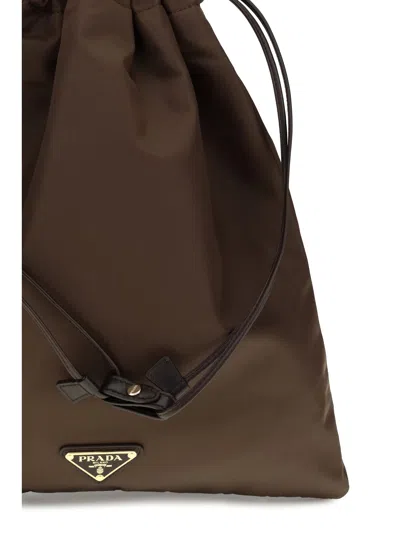 Prada Wish Clutch In Brown