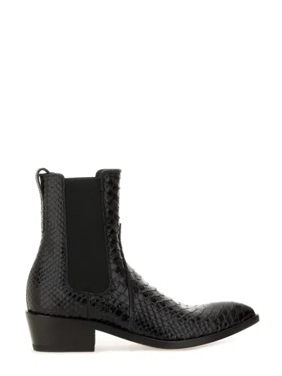 Tom Ford Calf Leather Boot In Black