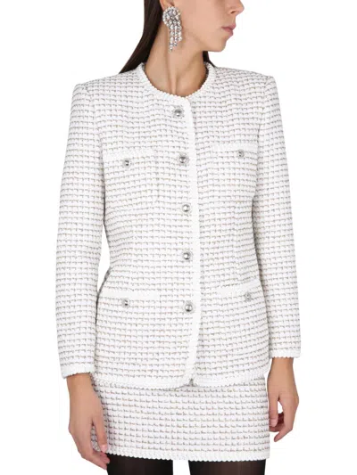 Alessandra Rich Tweed Jacket In White