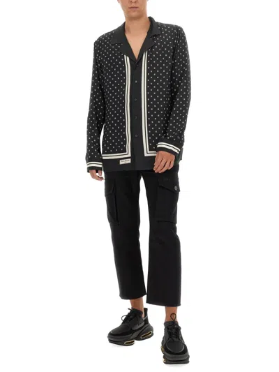 Balmain Cotton Cargo Pants In Black