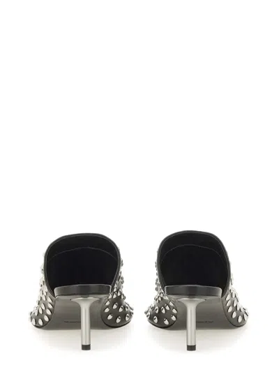 Jil Sander Stud-embellished Nappa Leather Mules In Black
