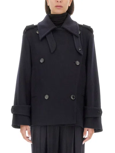 Max Mara Laveno Coat In Blue