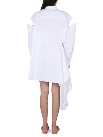 Alexander Mcqueen Oversized Poplin Shirt In White