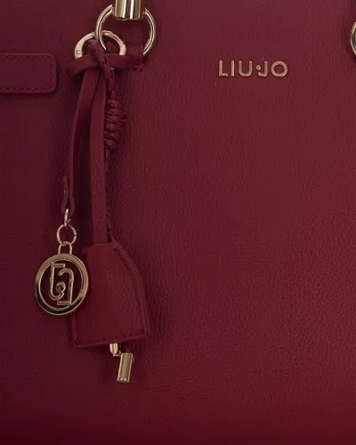 Liu •jo Liu Jo Pebbled Polyurethane Satchel In Red