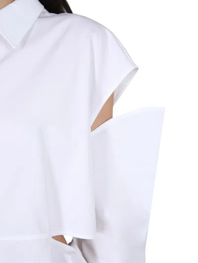 Alexander Mcqueen Oversized Poplin Shirt In White