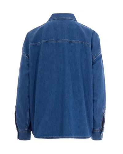 Weekend Max Mara Oversized Denim Shirt In Blue