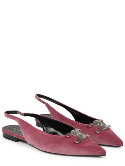 Celine Alma Triomphe Slingback Flat In Multicolor