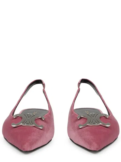Celine Alma Triomphe Slingback Flat In Multicolor