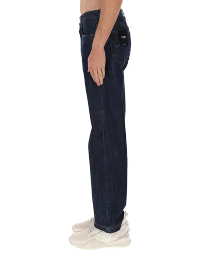 Fendi Regular Fit Cotton Jeans In Blue