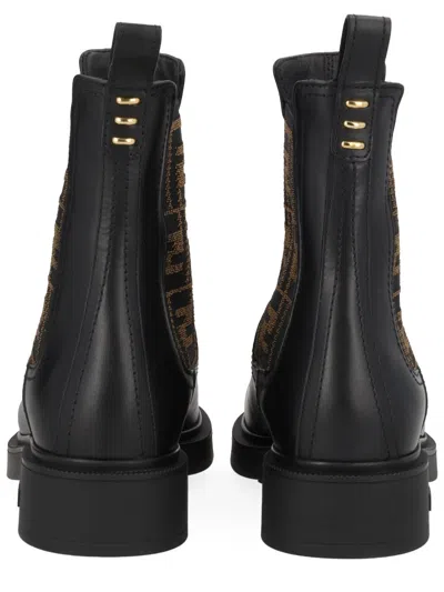 Fendi Thread Boots In Black