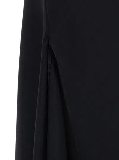 Givenchy Slashed Asymmetric Midi Skirt In Black