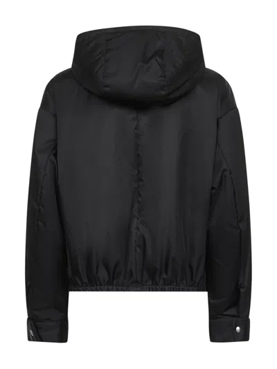 Prada Re-nylon Recycled Polyamide Down Jacket In Black