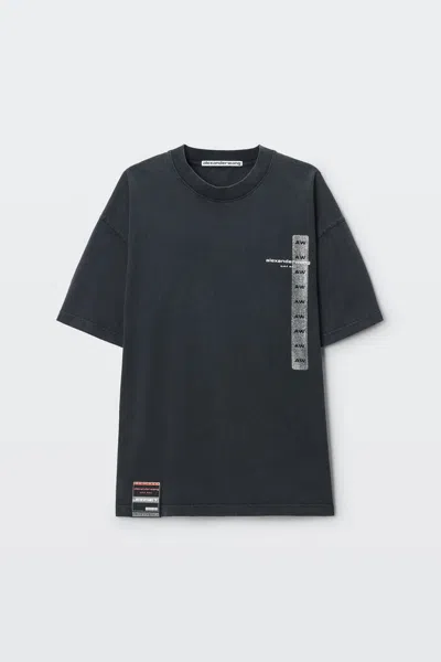 Alexander Wang Graphic Tee In Washed Black