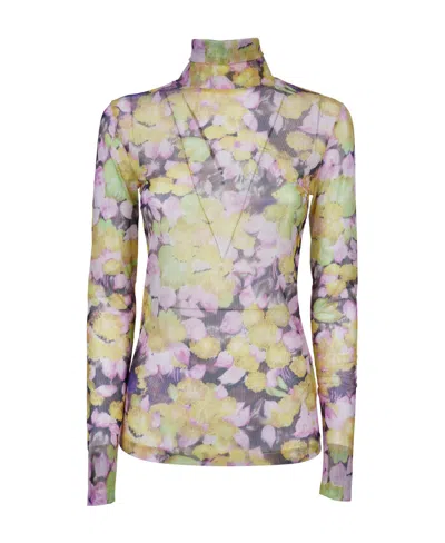Dries Van Noten Logo Long-sleeved T-shirt In Multi