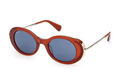 Max Mara Oval-frame Sunglasses In Blue