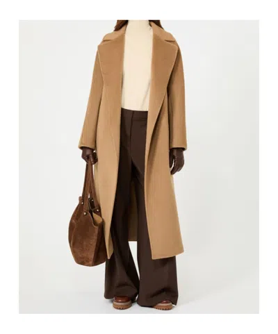Weekend Max Mara Wkdtempera Belted Coat In Camel