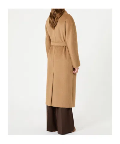 Weekend Max Mara Wkdtempera Belted Coat In Camel