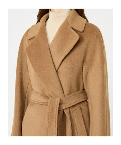 Weekend Max Mara Wkdtempera Belted Coat In Camel