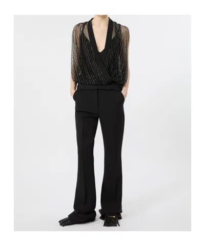 Sportmax Plain Colour Casual Trousers In Black