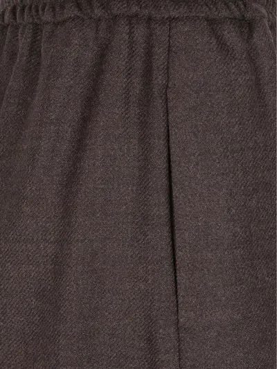 Max Mara Drawstring Casual Pants In Grey
