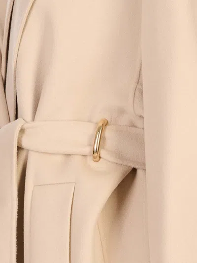 Sportmax Oversized Pure Wool Coat In Neutral