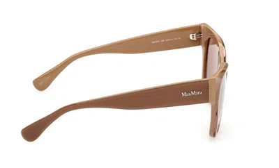 Max Mara Geometric Frame Sunglasses In Brown
