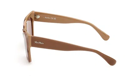 Max Mara Geometric Frame Sunglasses In Brown