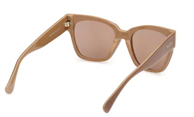 Max Mara Geometric Frame Sunglasses In Brown