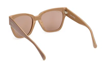 Max Mara Geometric Frame Sunglasses In Brown