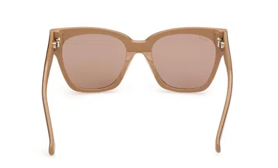 Max Mara Geometric Frame Sunglasses In Brown