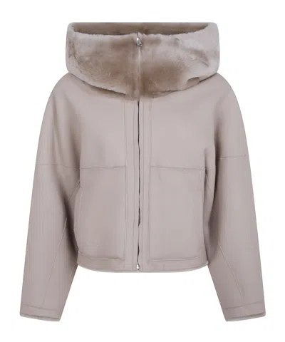 Blancha Long-sleeved Casual Jacket In Brown