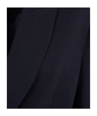 Twinset Double-breasted Long-sleeve Blazer In Blue