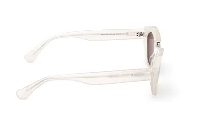 Max Mara Kate Geometric Frame Sunglasses In Ivory White