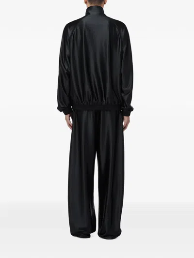 Alexander Wang Emboss Logo Panel Track Jacket In Black