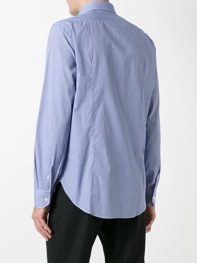 Shop Mp Massimo Piombo Checked Shirt In Blue