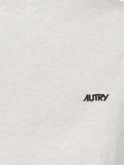 Autry Logo-embroidered T-shirt In Grey