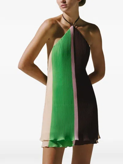 Baobab Coco Pleated Mini Dress In Multi