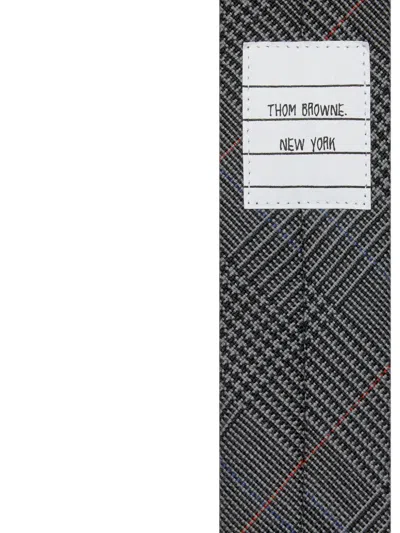 Thom Browne High-twist Wool Tie In Grey