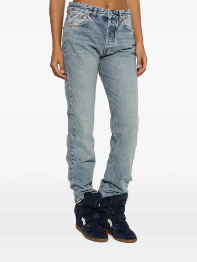 Isabel Marant Dayali Star-stud Jeans In Blue