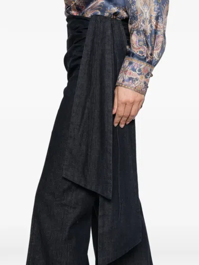 Zimmermann Wrap-panel Flared Jeans In Blue