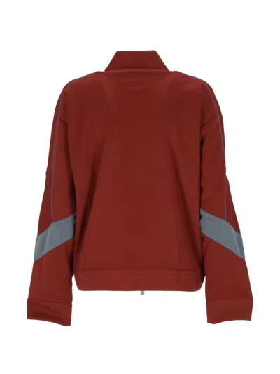 Off-white Piped Logo-print Jacket In Brown