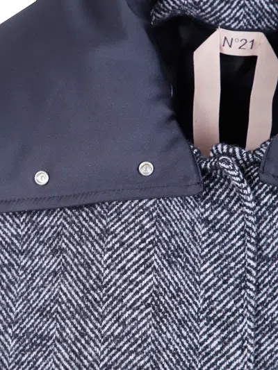 N°21 Single-breasted Coat In Blue